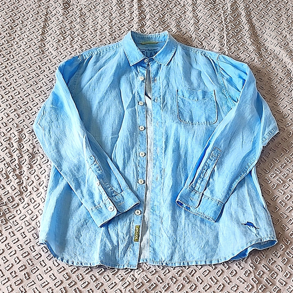Tommy Bahama men's long sleeve linen shirt